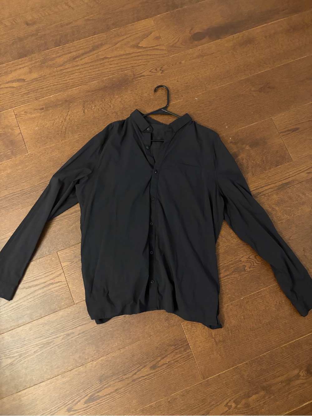 lululemon athletica Men's Black Long-Sleeve Button Down Shirt